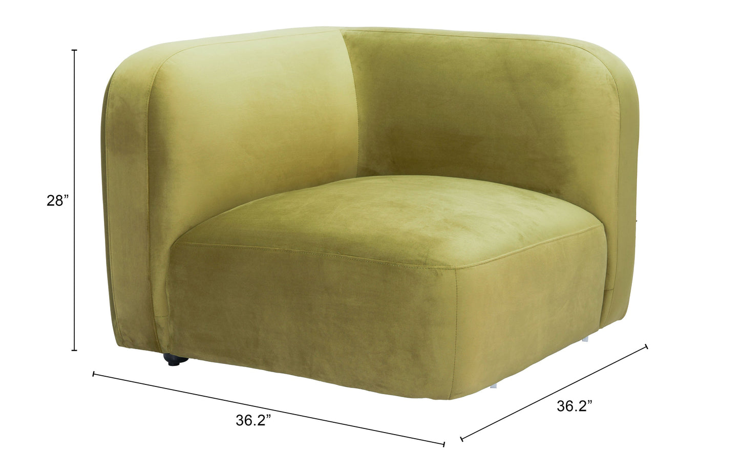 Biak Green Corner Chair - Ornate Home