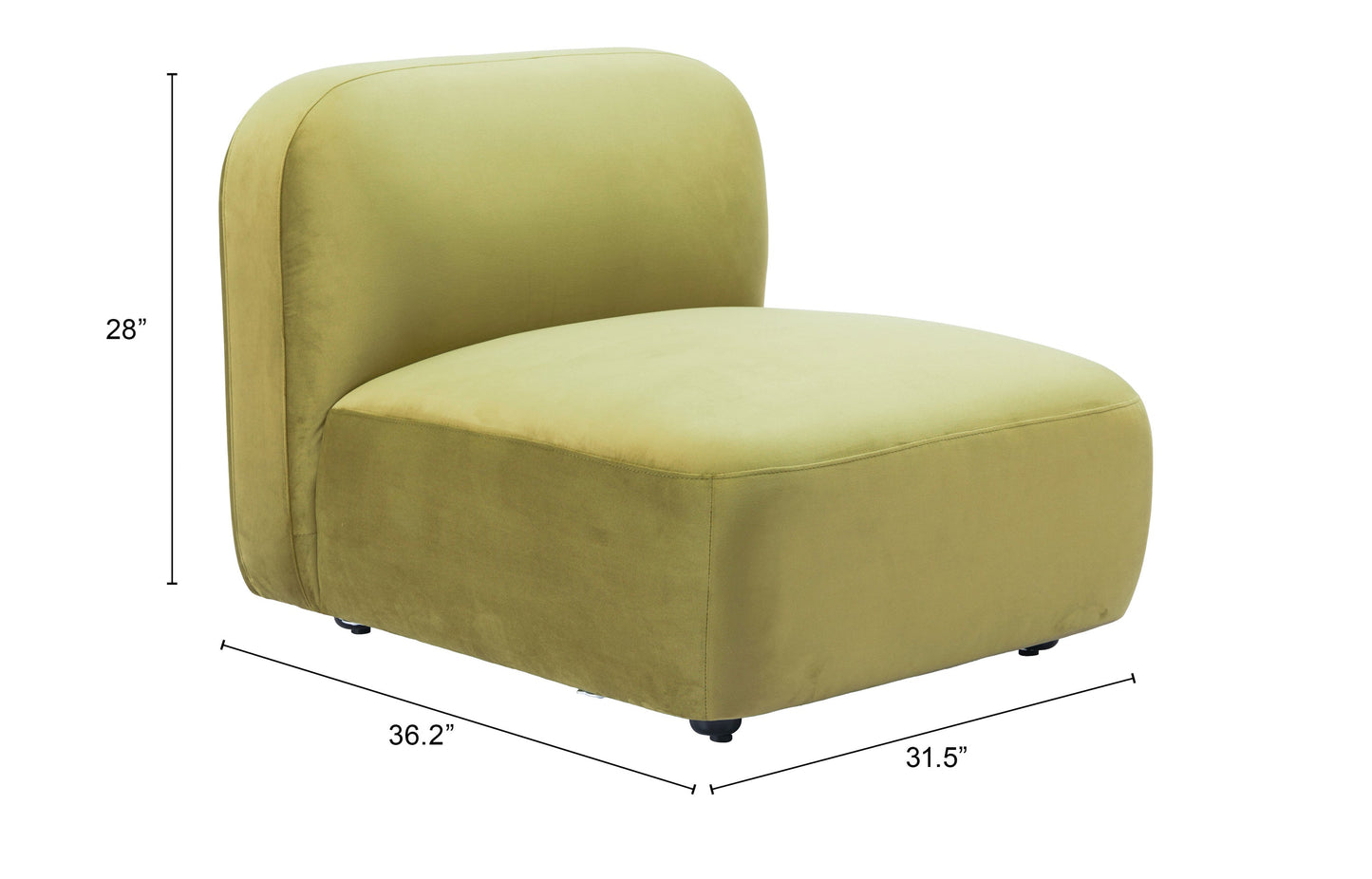 Biak Green Middle Chair - Ornate Home