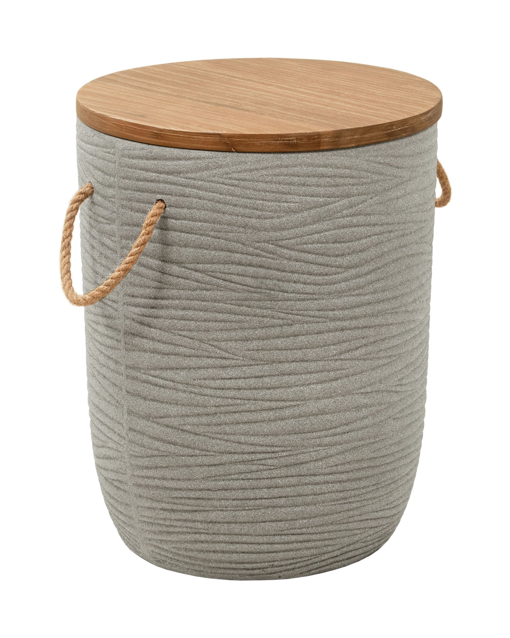 Biban Natural & Gray Outdoor Side Table - Ornate Home