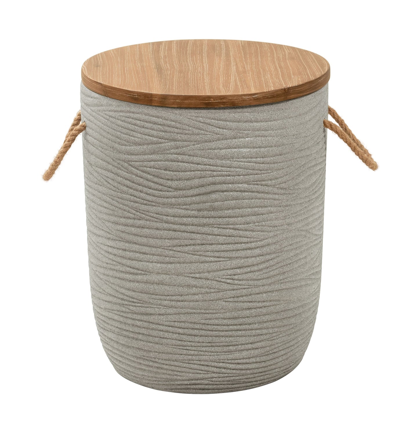 Biban Natural & Gray Outdoor Side Table - Ornate Home