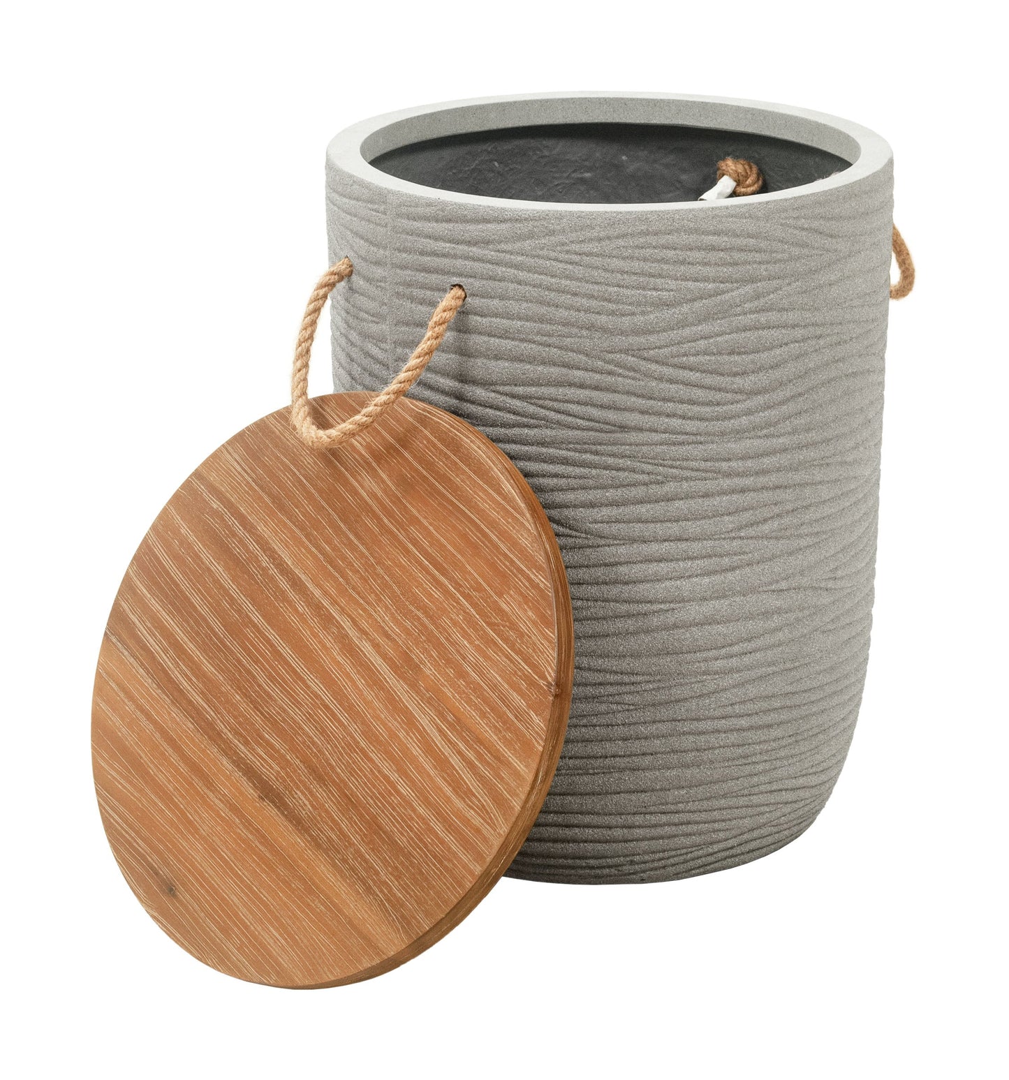 Biban Natural & Gray Outdoor Side Table - Ornate Home