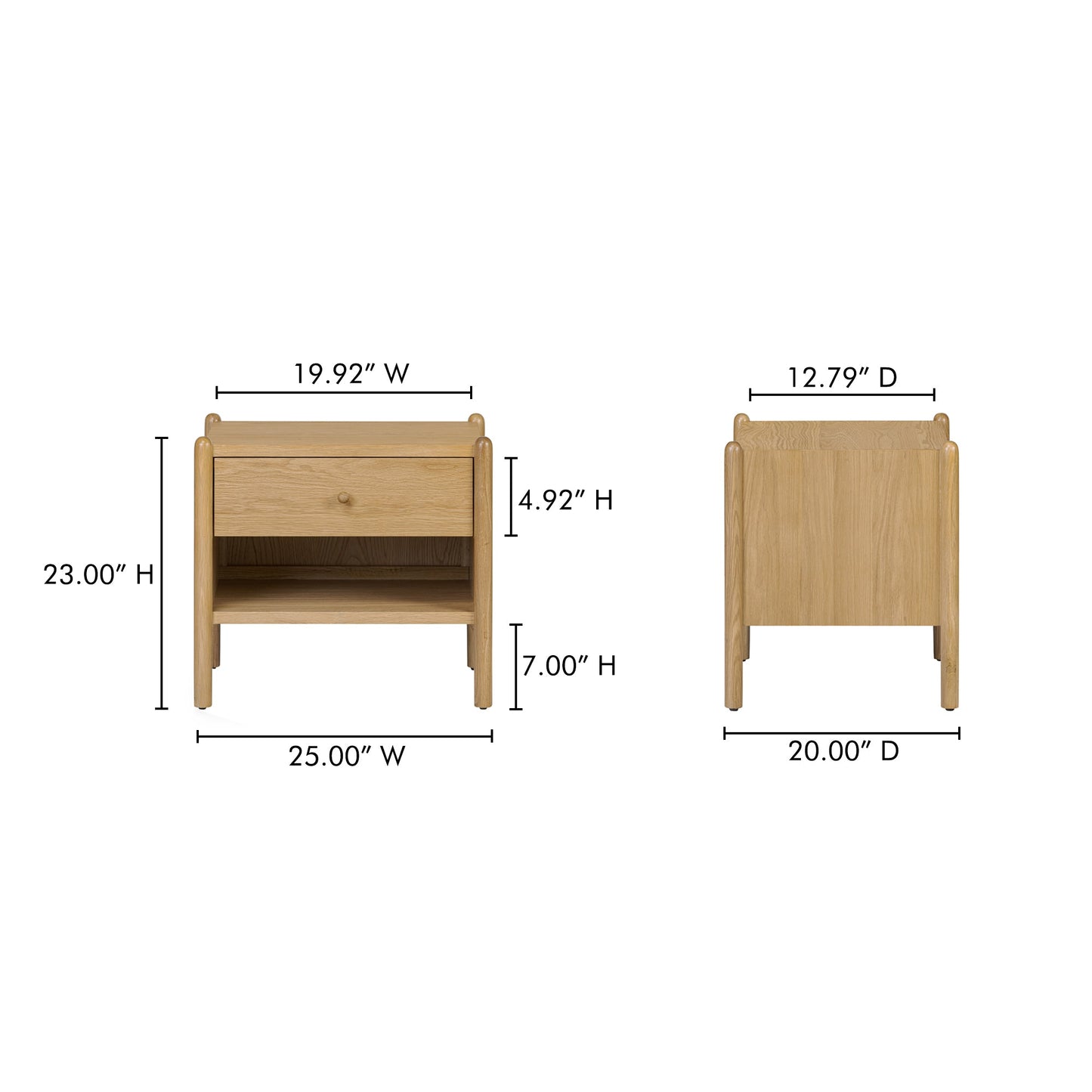 Billy Natural Nightstand - Ornate Home