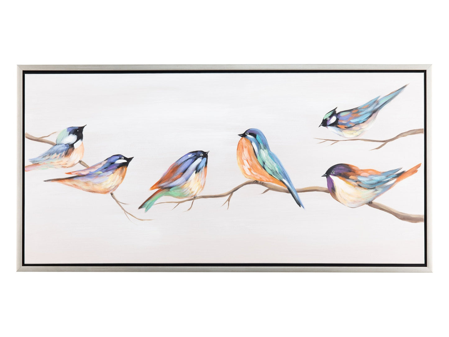 Birdie Birds Blue Canvas - Ornate Home