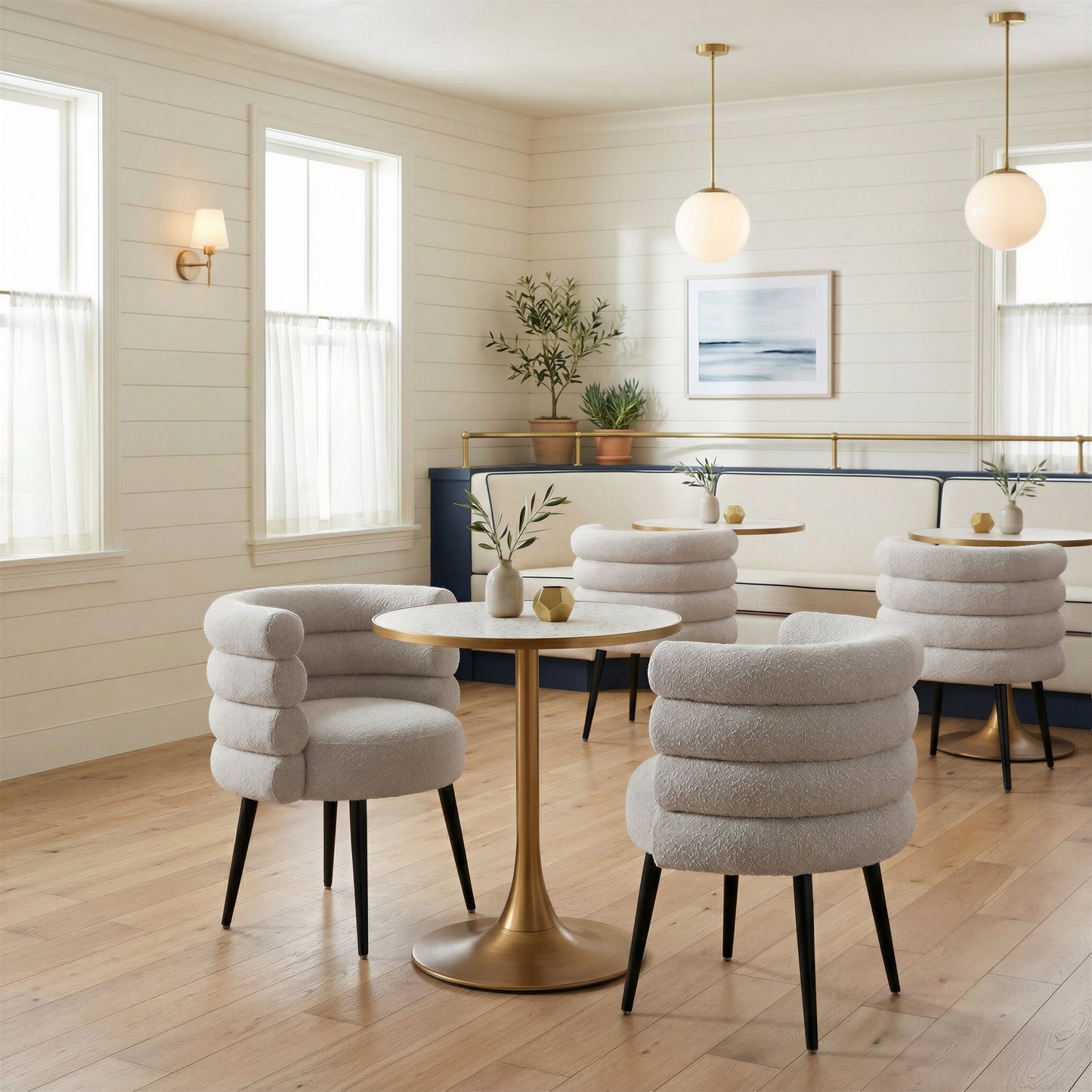 Bite Beige & Gold Bistro Table - Ornate Home