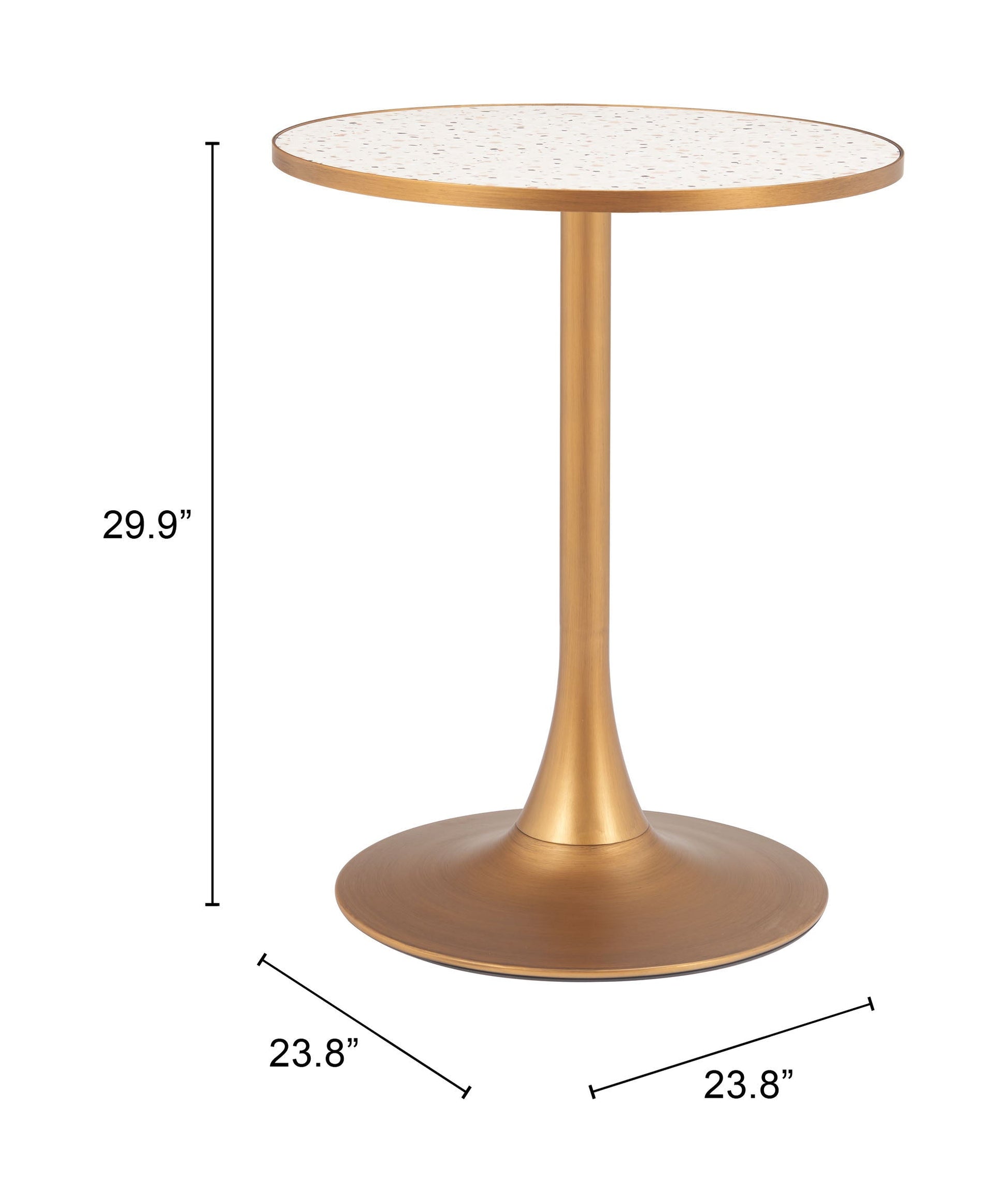 Bite Beige & Gold Bistro Table - Ornate Home