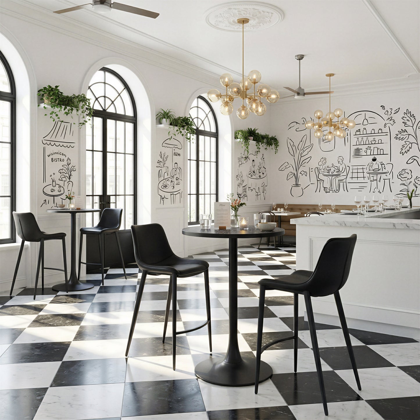 Bite Black Bar Table - Ornate Home
