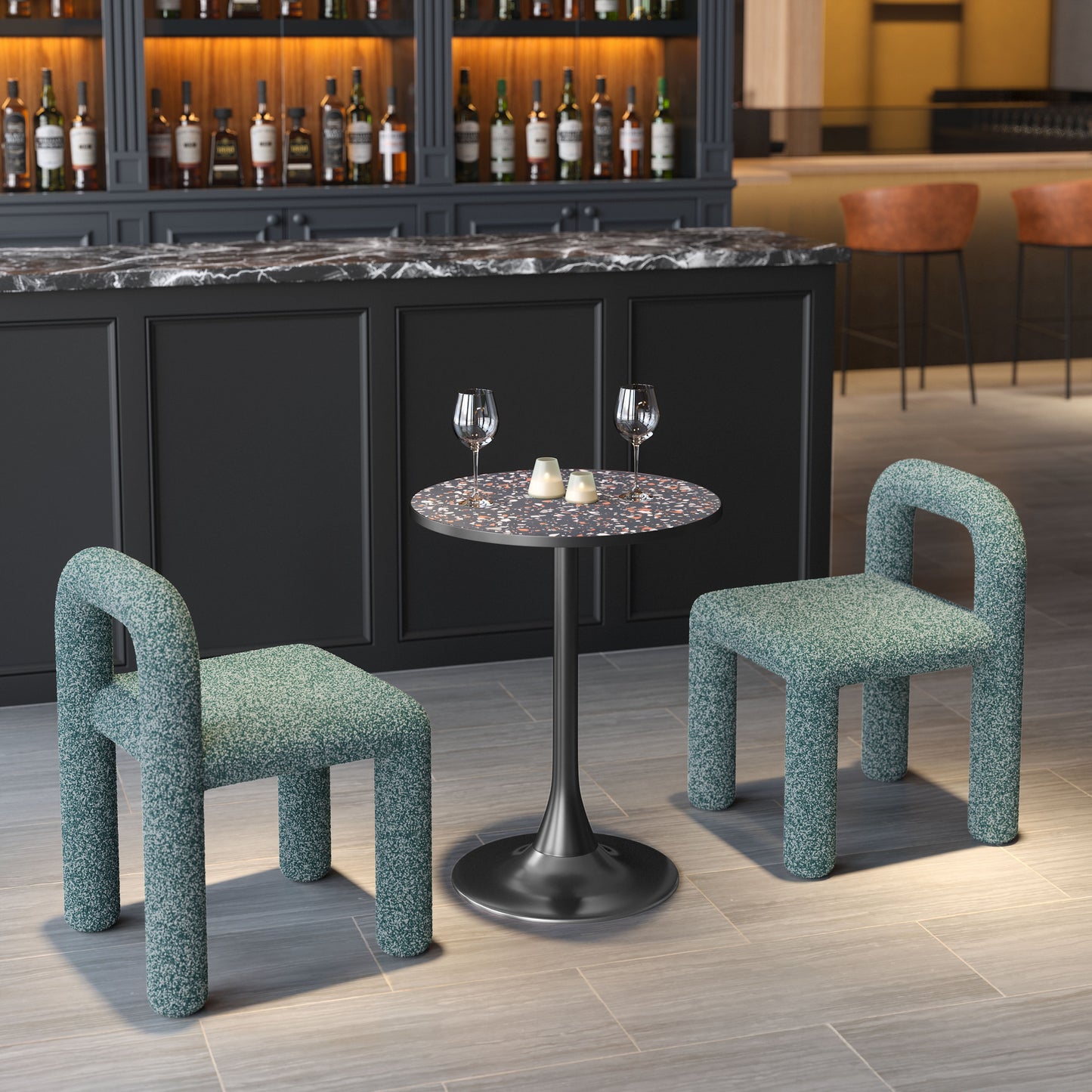 Bite Black Bistro Table - Ornate Home