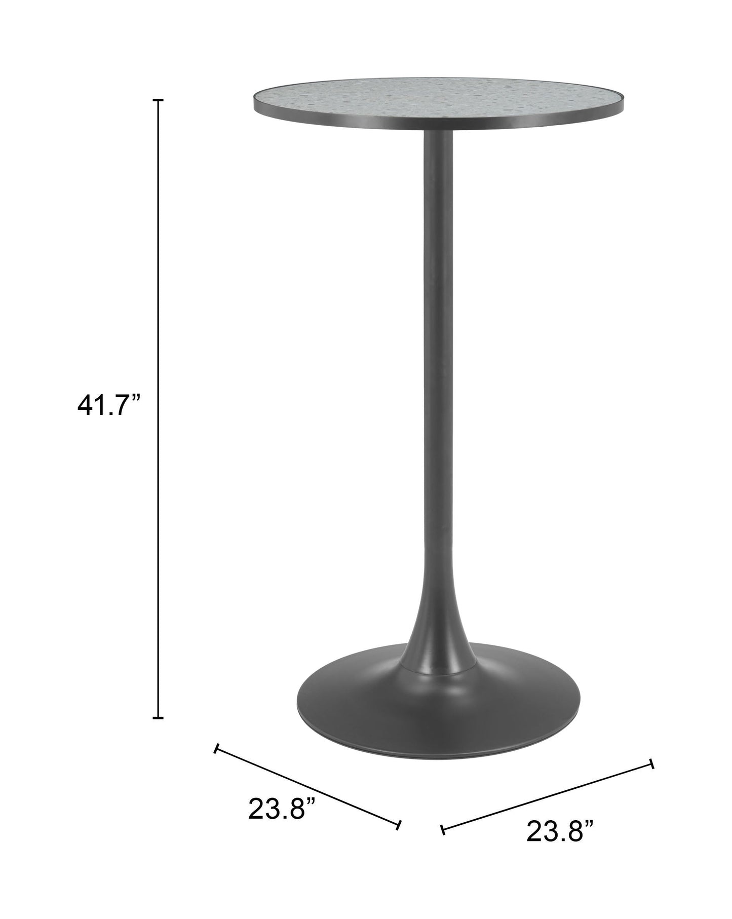 Bite Gray & Black Bar Table - Ornate Home