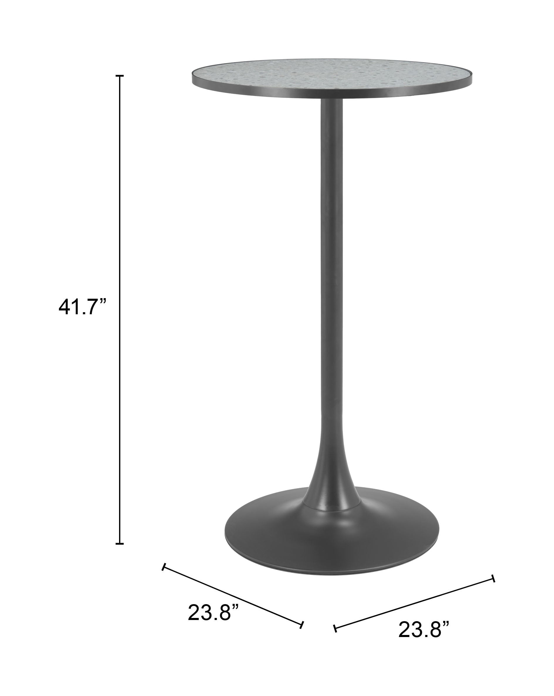 Bite Gray & Black Bar Table - Ornate Home
