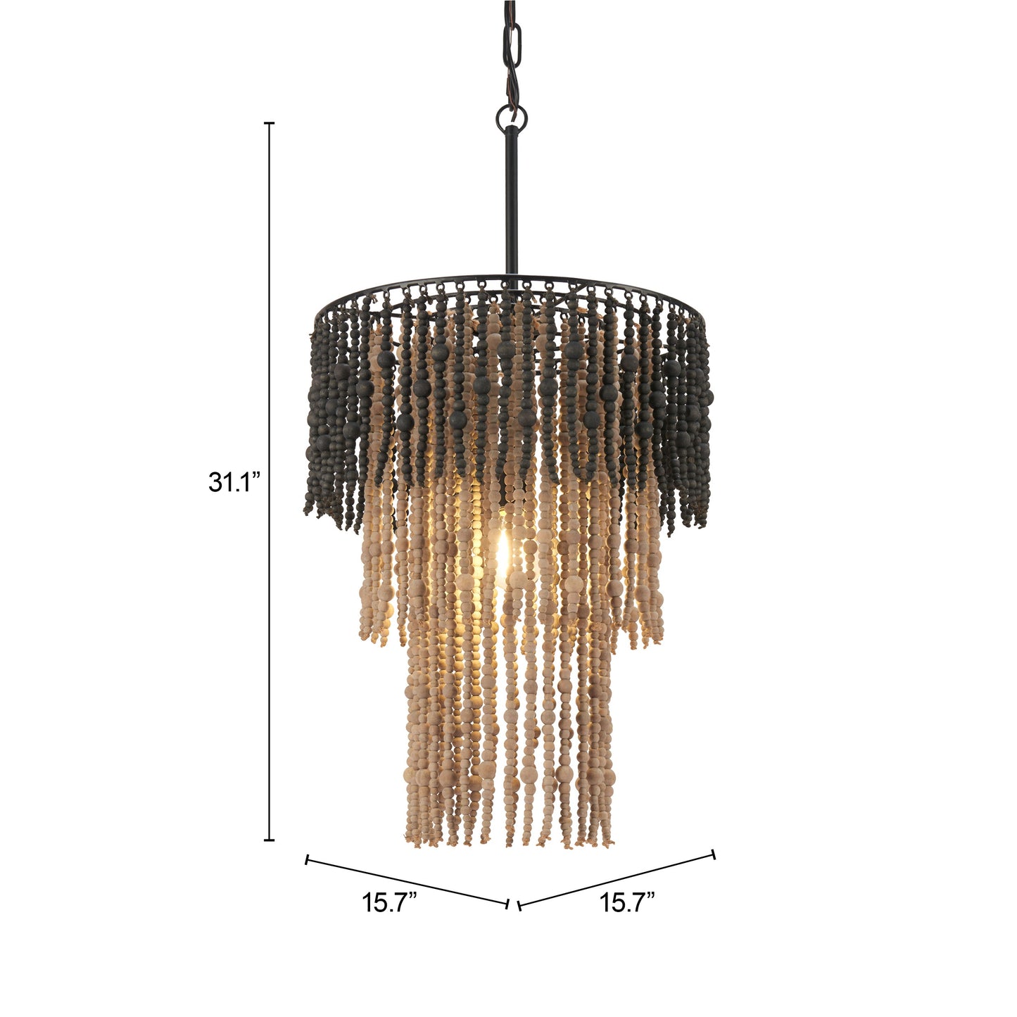 Bizu Black & Beige Ceiling Lamp - Ornate Home