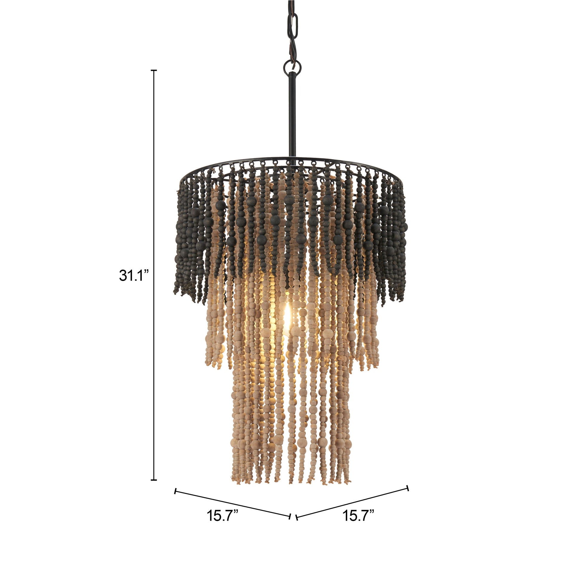 Bizu Black & Beige Ceiling Lamp - Ornate Home