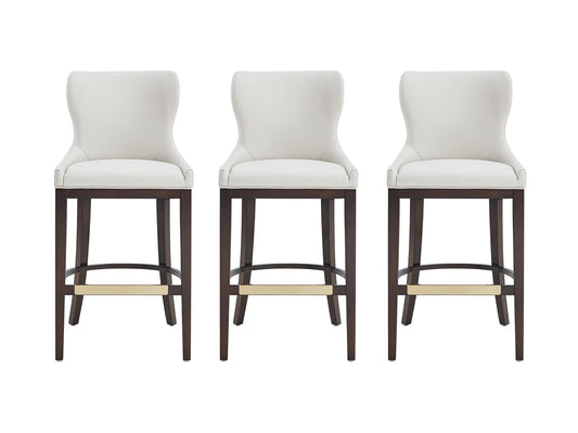 Blair Barstool in White (set of 3) - Ornate Home
