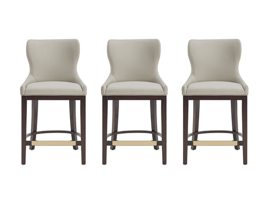 Blair Counter Stool in Stone (set of 3) - Ornate Home