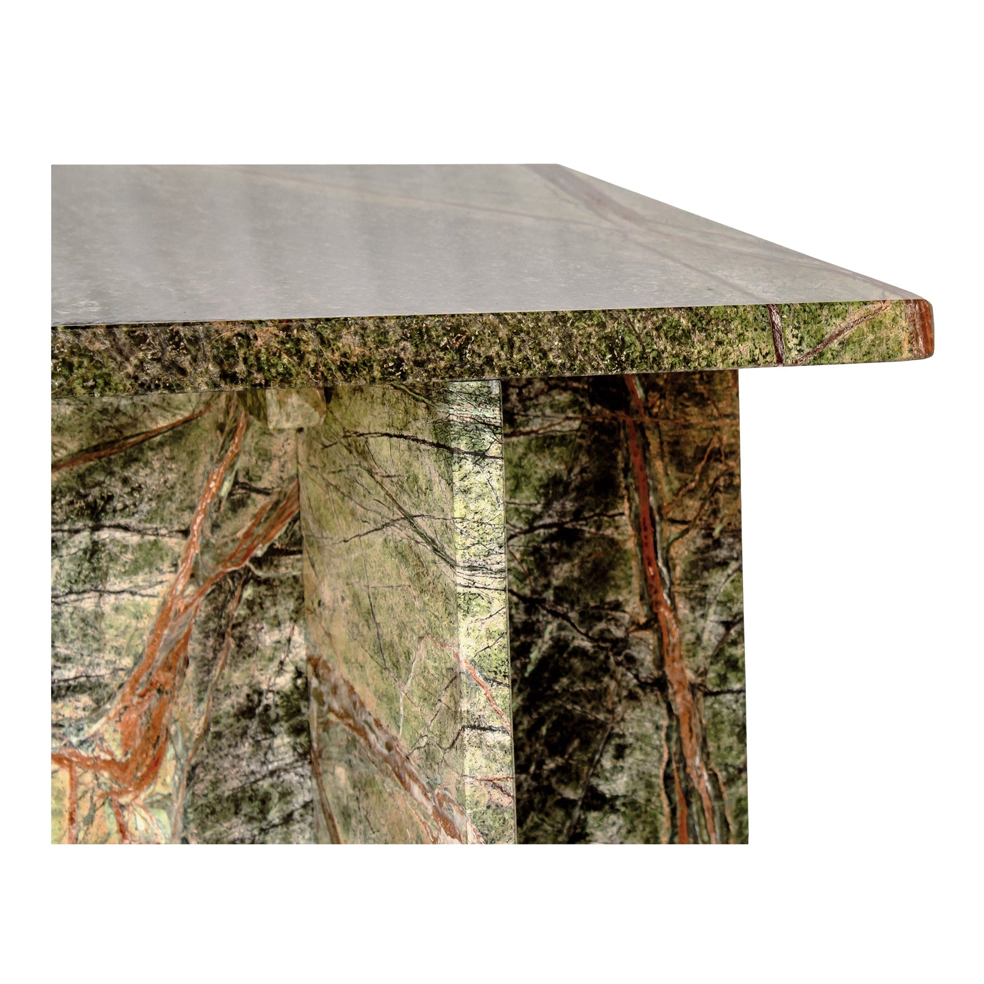 Blair Rainforest Green Marble Accent Table - Ornate Home