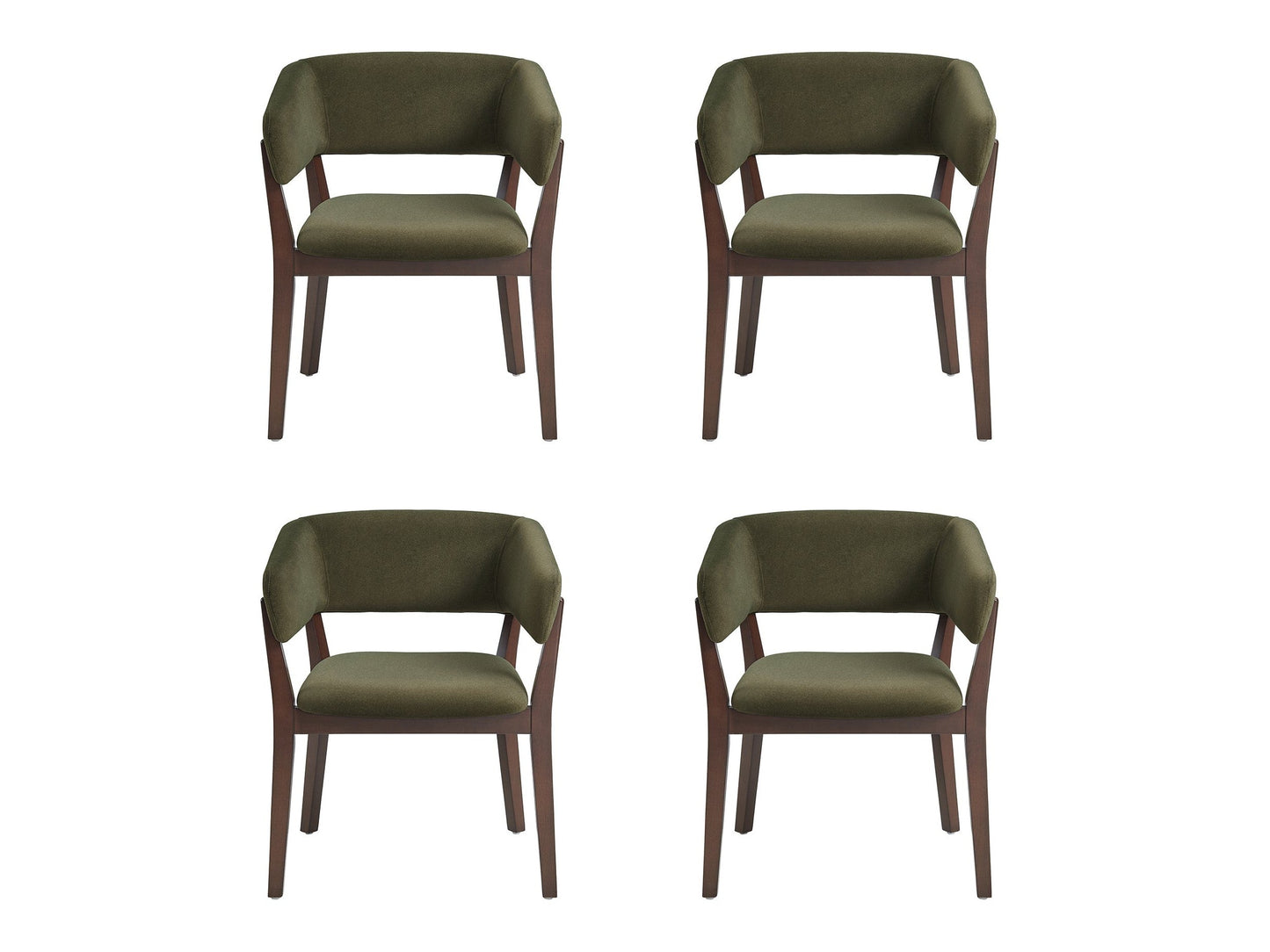 Blake Dining Armchair in Green (set of 4) - Ornate Home