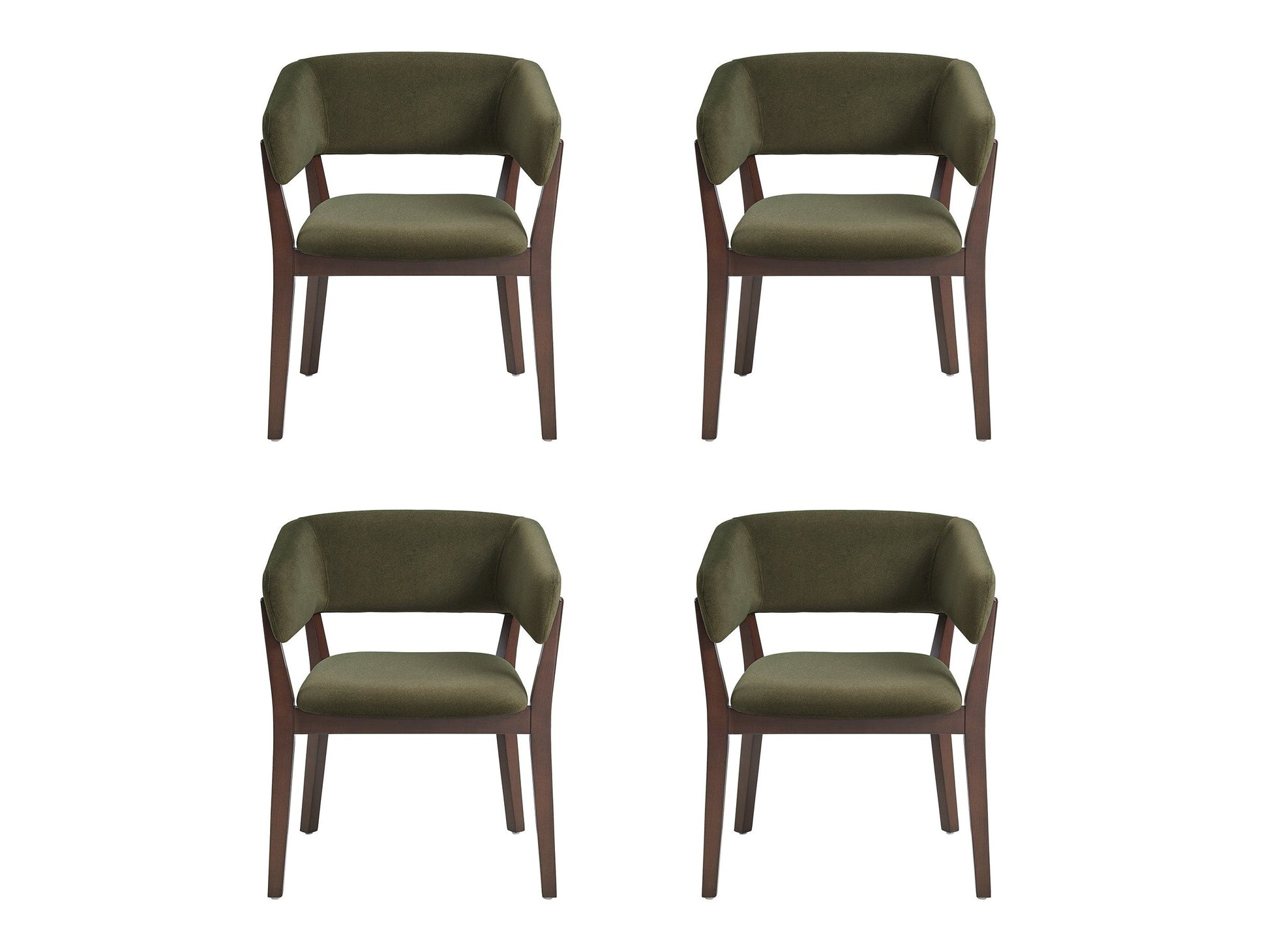 Blake Dining Armchair in Green (set of 4) - Ornate Home