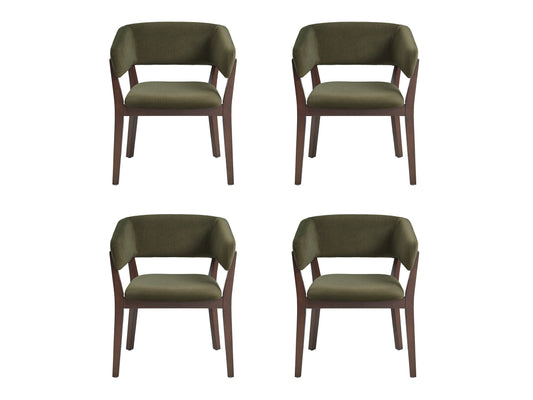 Blake Dining Armchair in Green (set of 4) - Ornate Home