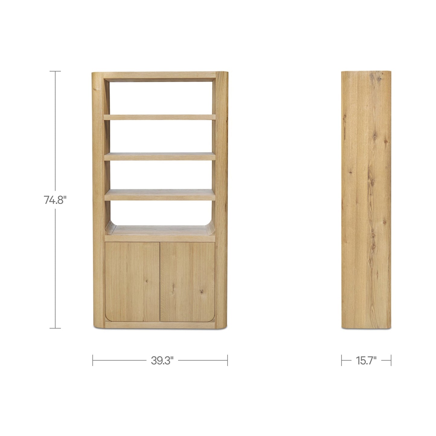 Blake Rustic Oak Tall Cabinet - Ornate Home