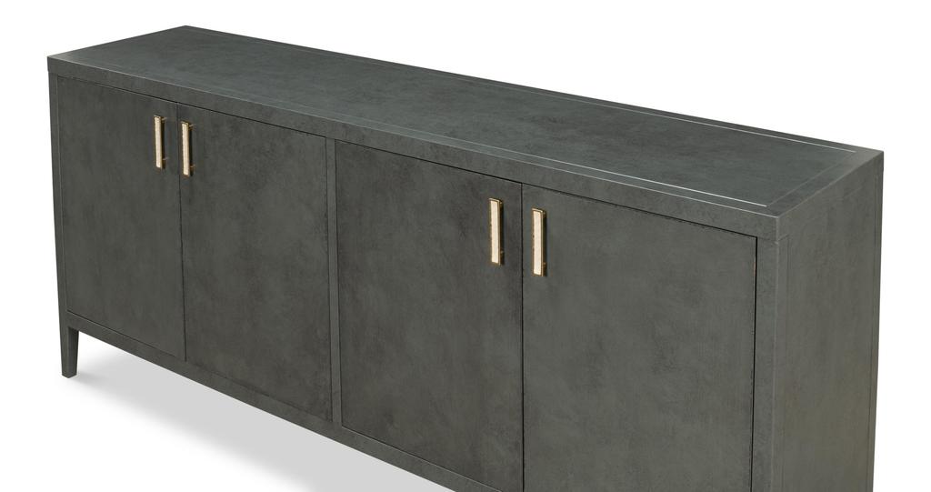 Blanco Grey 4 Door Buffet - Ornate Home