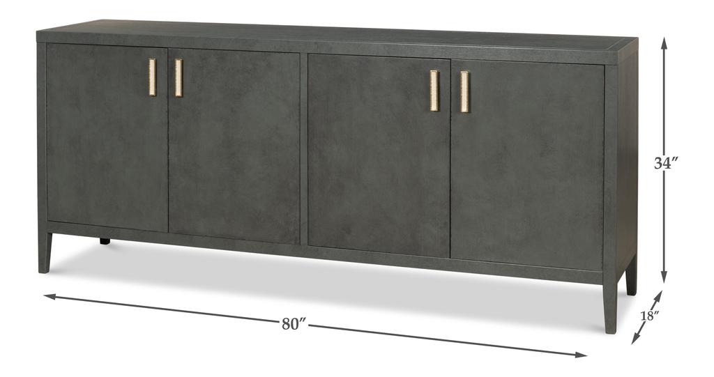Blanco Grey 4 Door Buffet - Ornate Home