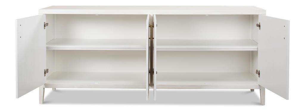 Blanco White 4 Door Buffet - Ornate Home