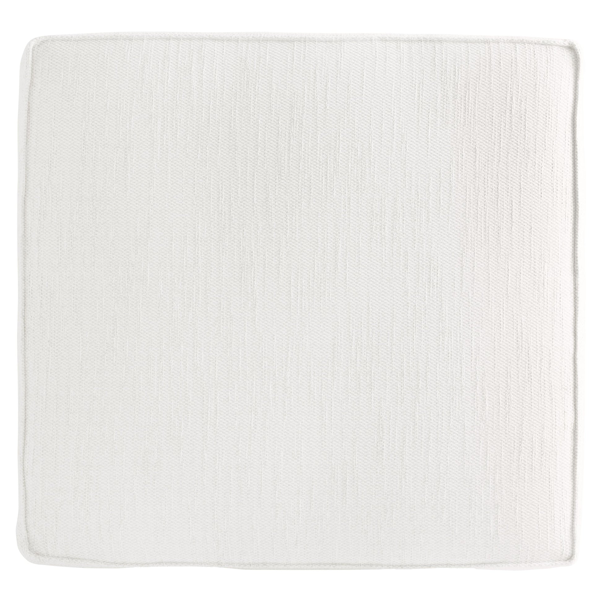 Bliss White/Cream Fabric Ottoman - Ornate Home