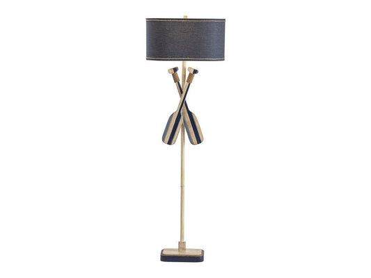 Boat Oar Blue/White Floor Lamp - Ornate Home