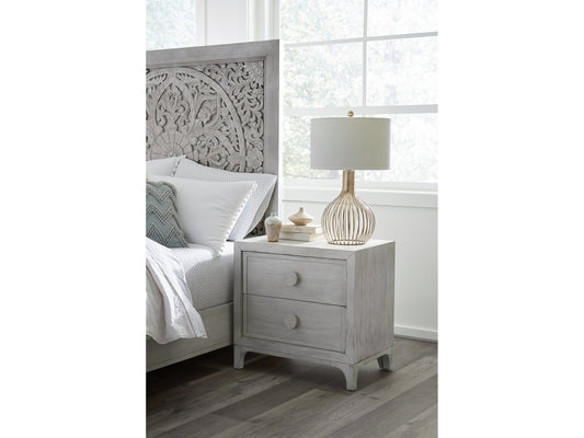 Boho Chic Nighstand in Washed White - Ornate Home