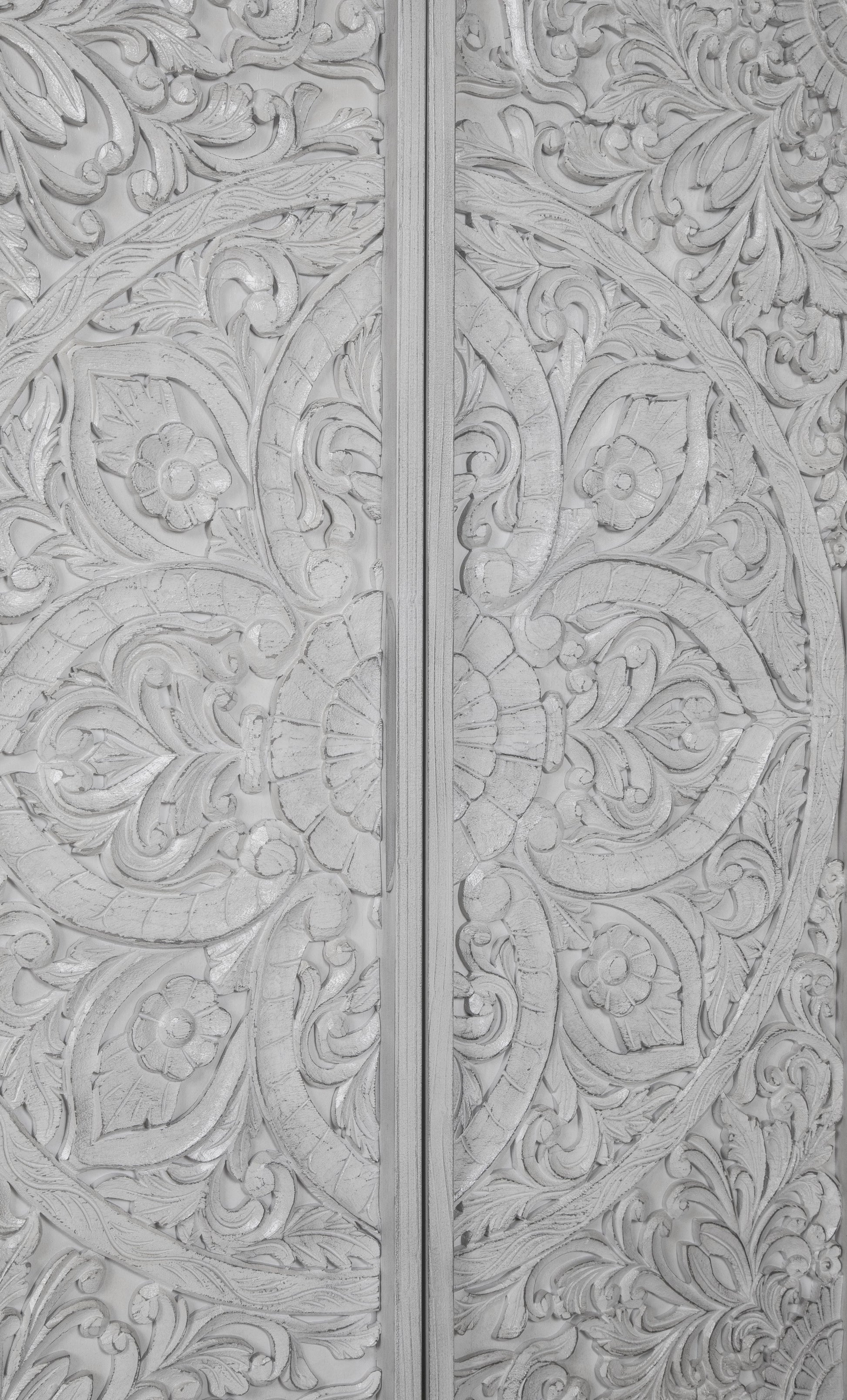 Boho Chic Wardrobe Chest in Washed White - Ornate Home