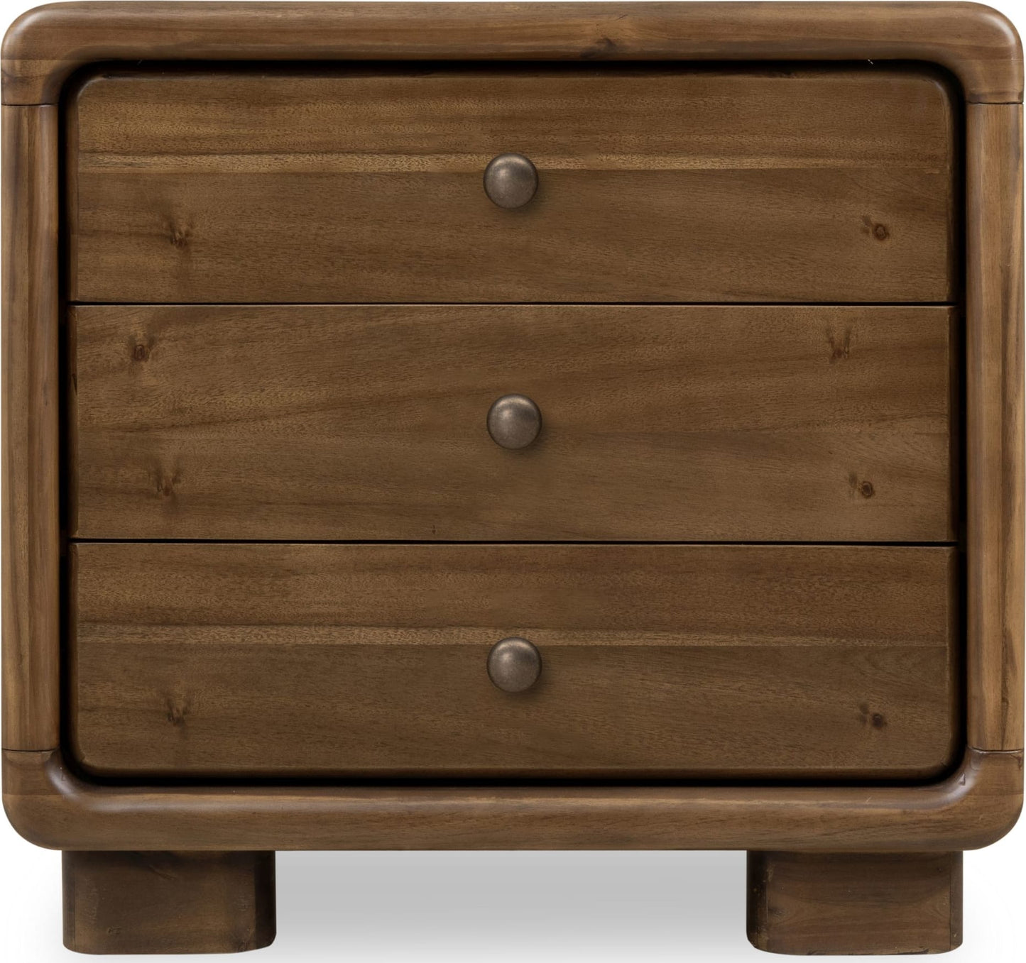 Boka Impala Three Drawer Acacia Wood Nightstand - Ornate Home