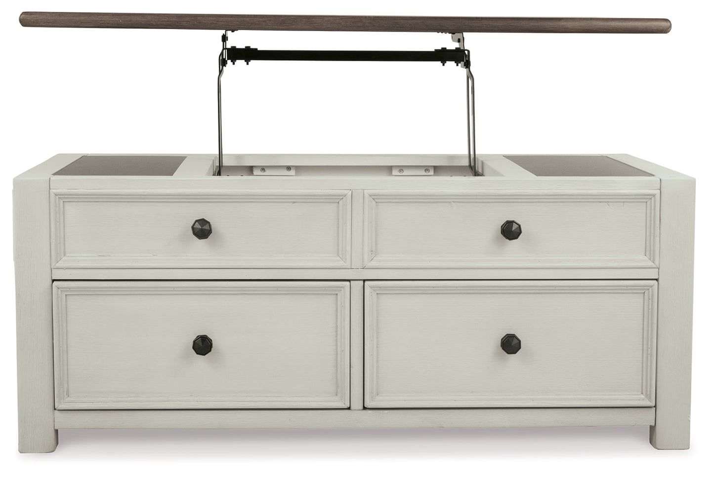Bolanburg Two-tone Coffee Table and 2 Chairside End Tables with Console- Viva Furn