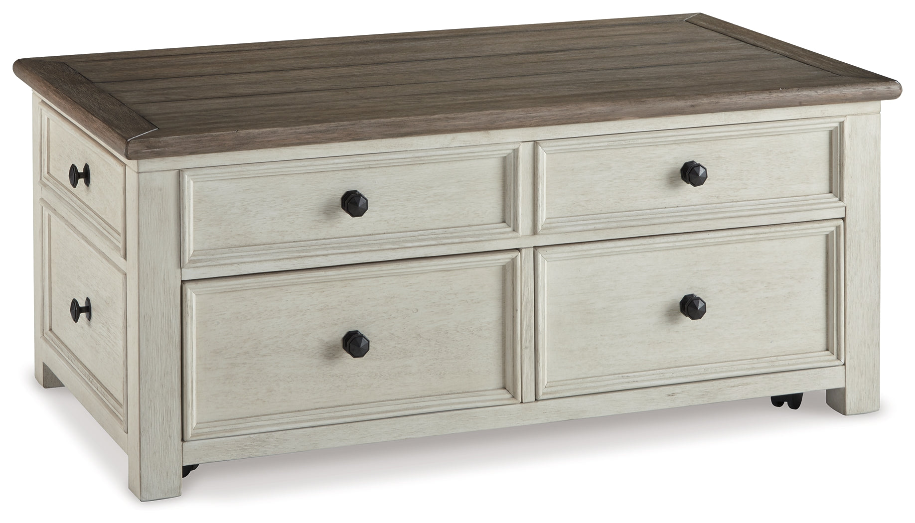 Bolanburg Two-tone Coffee Table and 2 Chairside End Tables with Console- Viva Furn