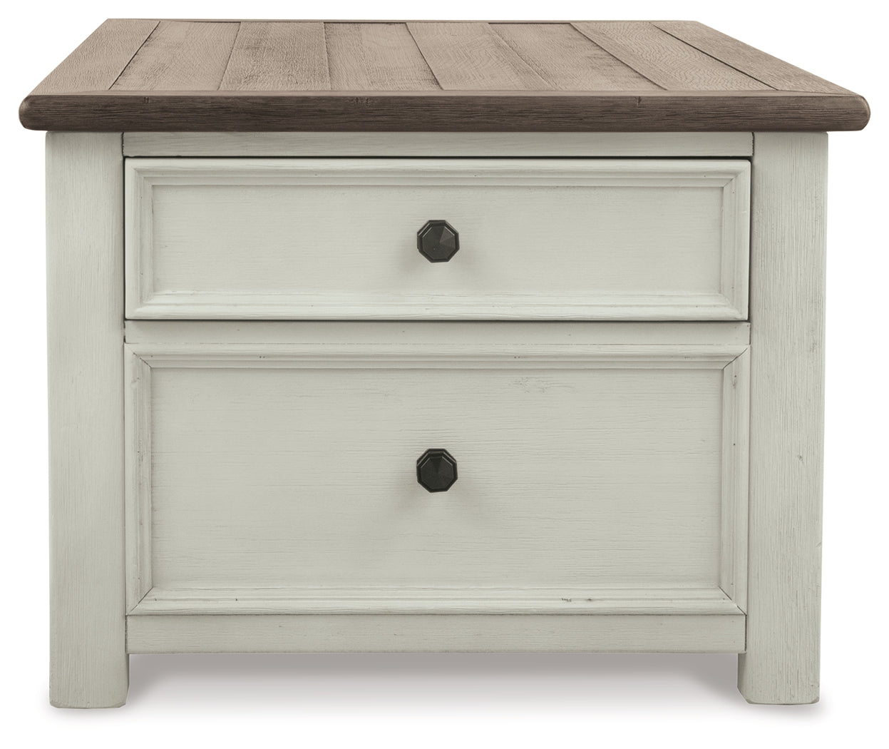 Bolanburg Two-tone Coffee Table and 2 Chairside End Tables with Console- Viva Furn
