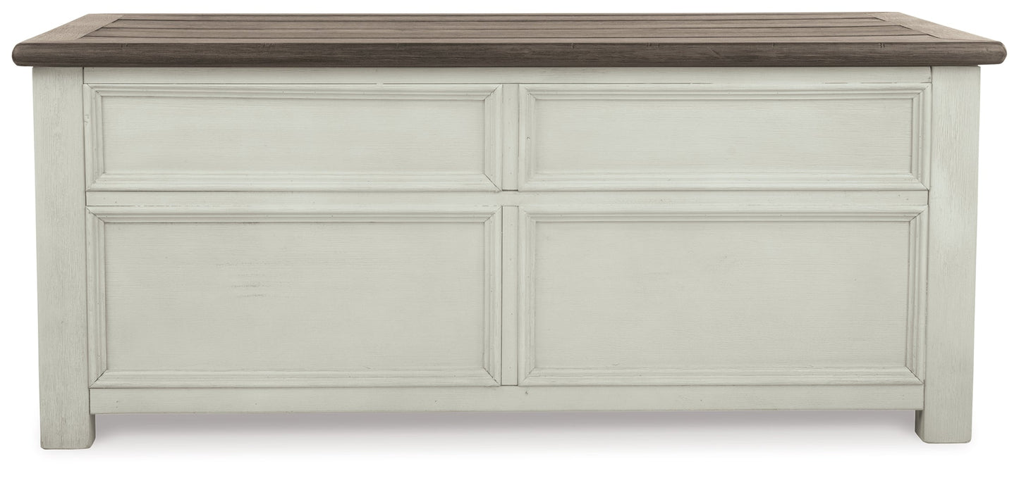 Bolanburg Two-tone Coffee Table and 2 Chairside End Tables with Console- Viva Furn