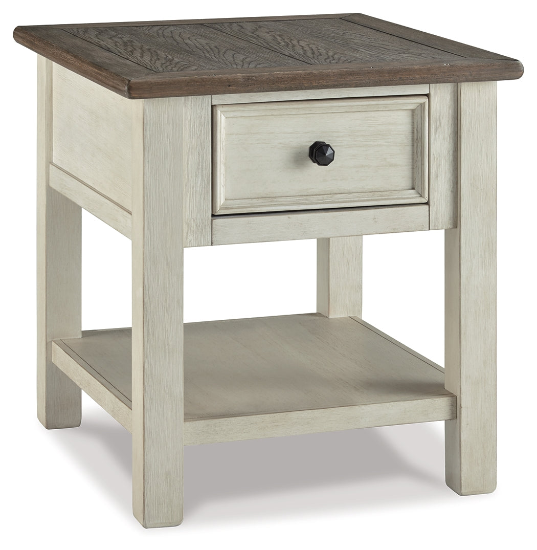 Bolanburg Two-tone Coffee Table w/End Table & Chairside End Table- Viva Furn