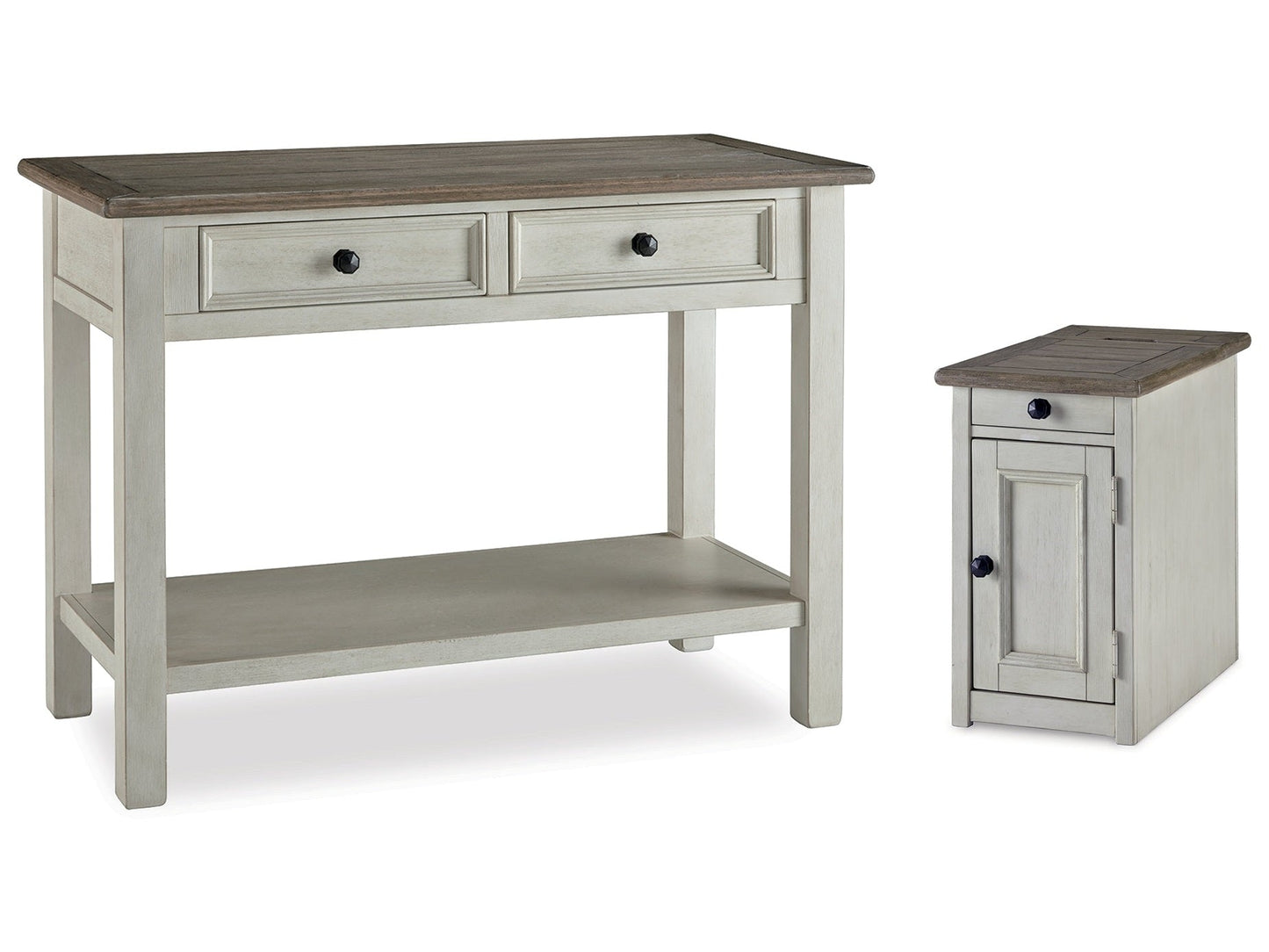 Bolanburg Two-tone Sofa Table and Chair Side End Table- Viva Furn
