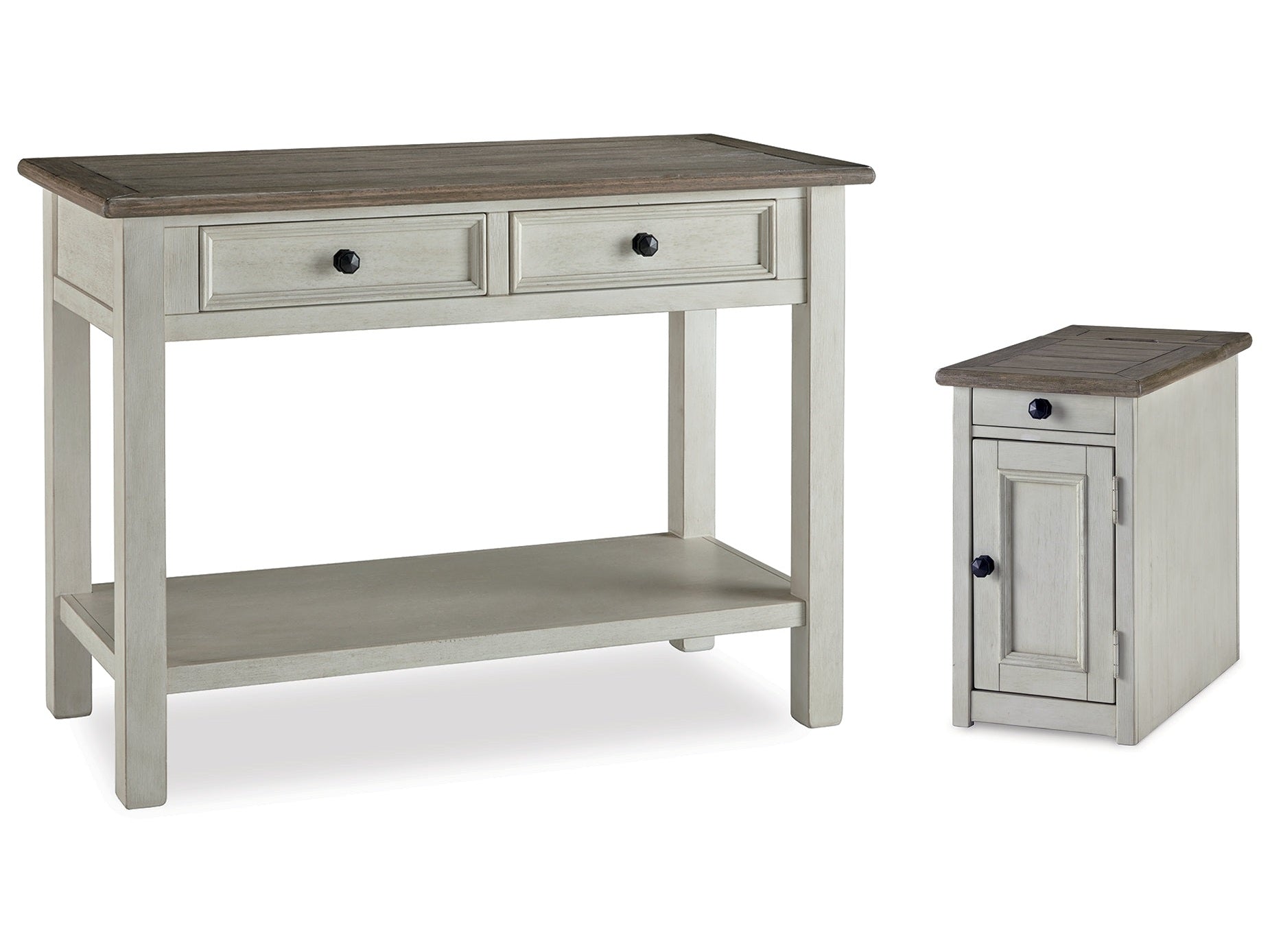 Bolanburg Two-tone Sofa Table and Chair Side End Table- Viva Furn