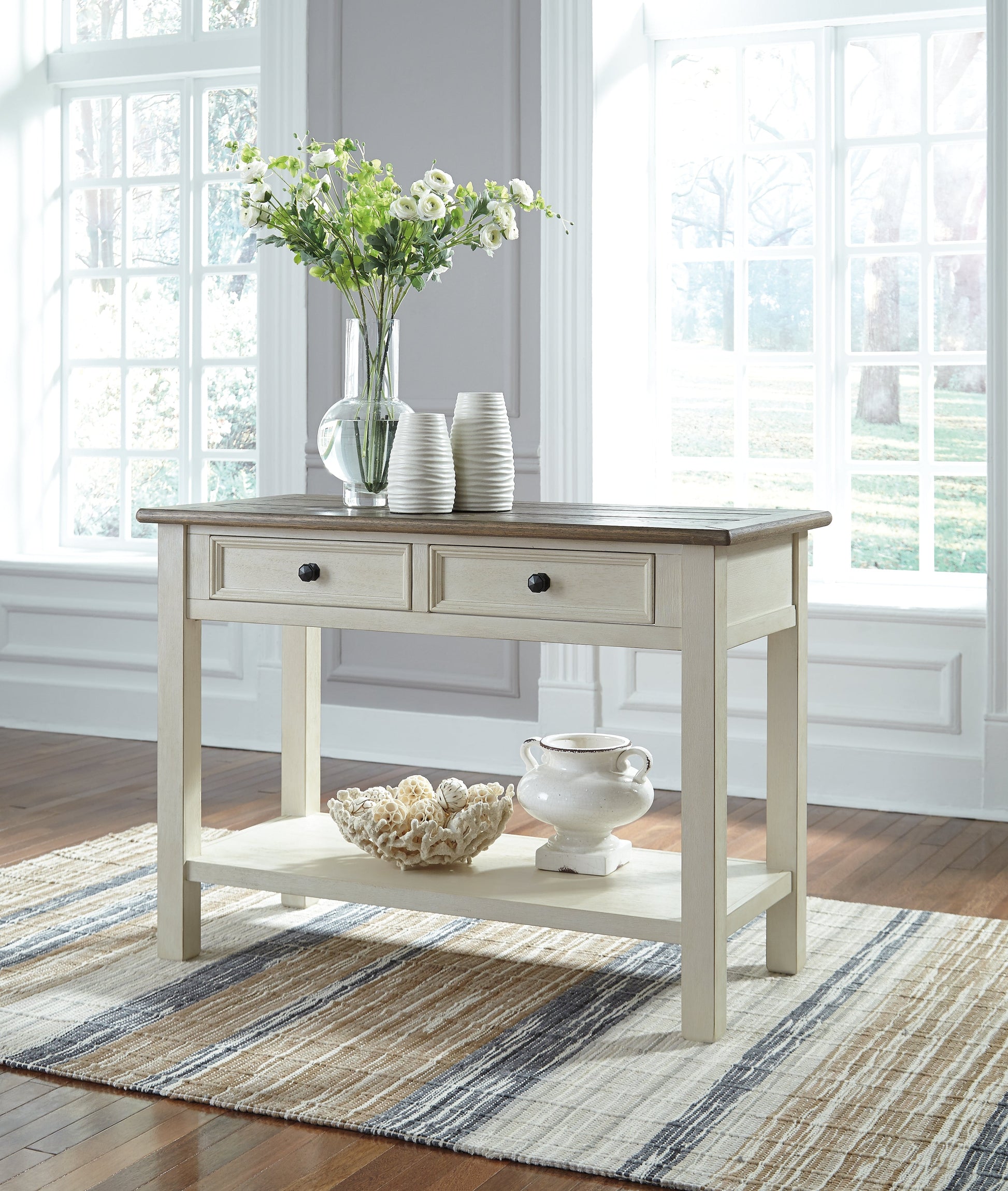 Bolanburg Two-tone Sofa Table and Chair Side End Table- Viva Furn
