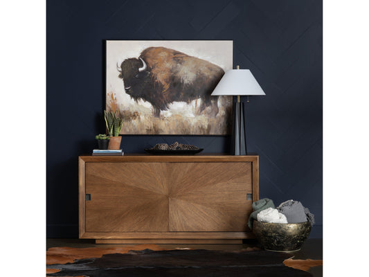 Bolting Bison Brown/Tan Canvas - Ornate Home