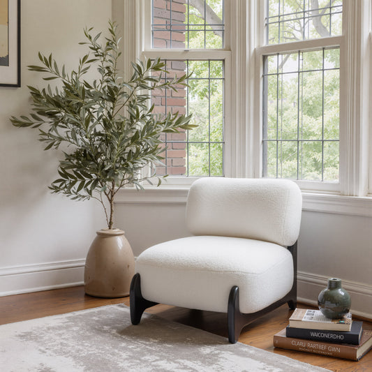 Bombo White Accent Chair - Ornate Home