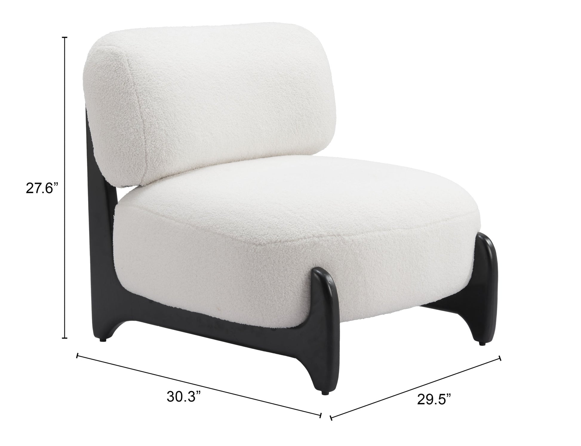 Bombo White Accent Chair - Ornate Home