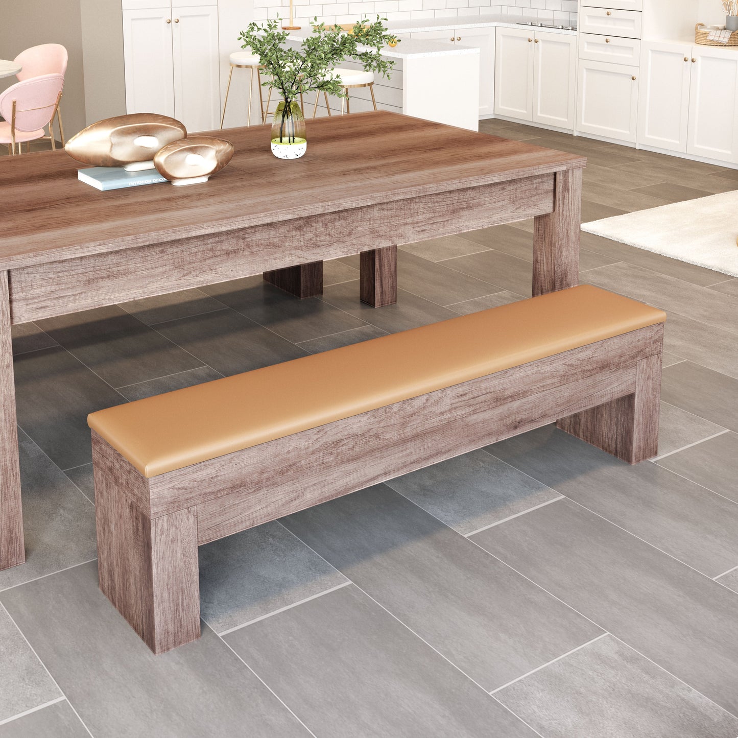 Bonker Brown Storage Bench (Set of 2) - Ornate Home
