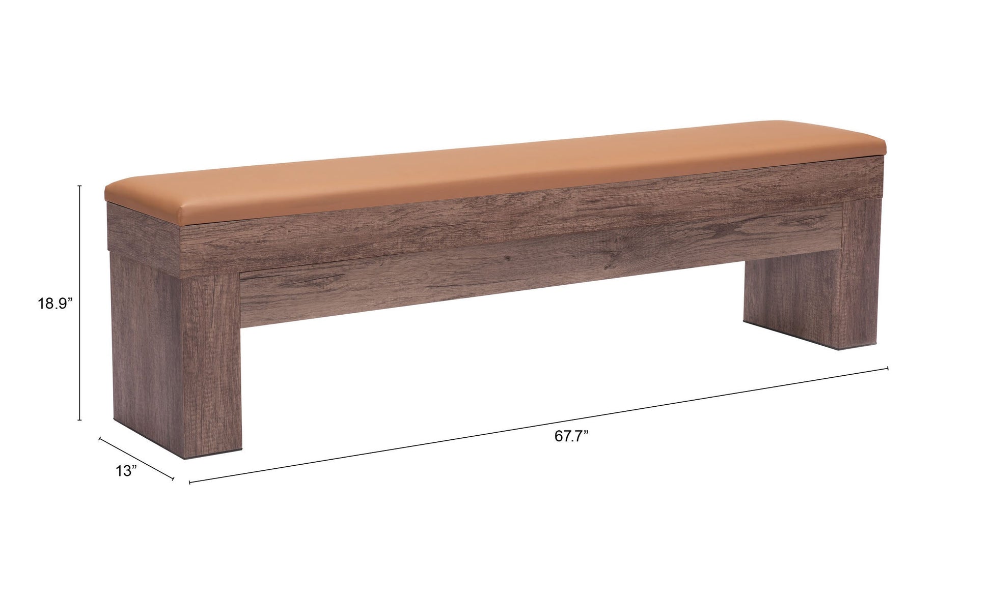 Bonker Brown Storage Bench (Set of 2) - Ornate Home