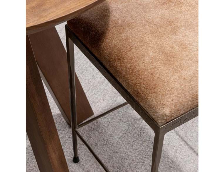 Bose Hide Brown Counter Stool - Ornate Home