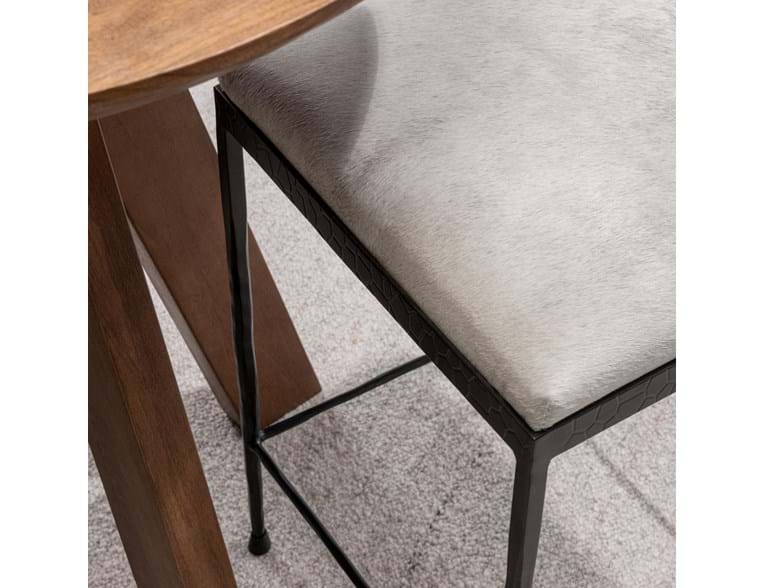 Bose Hide White/Black Counter Stool - Ornate Home