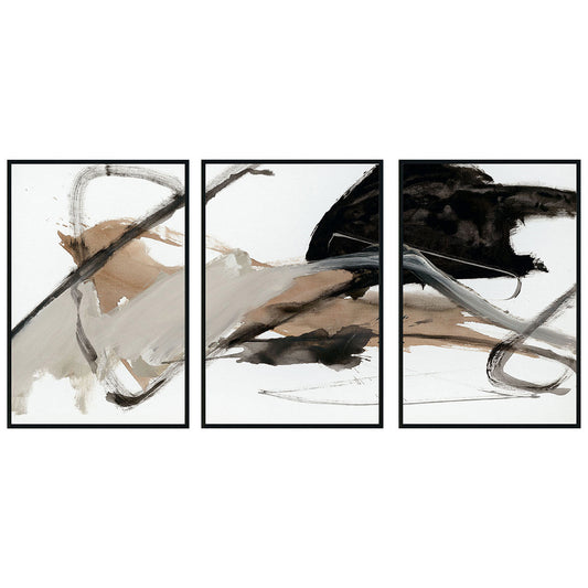 Boss Black Painting 72x36 by Buddy Whitlock (Set of 3) - Ornate Home
