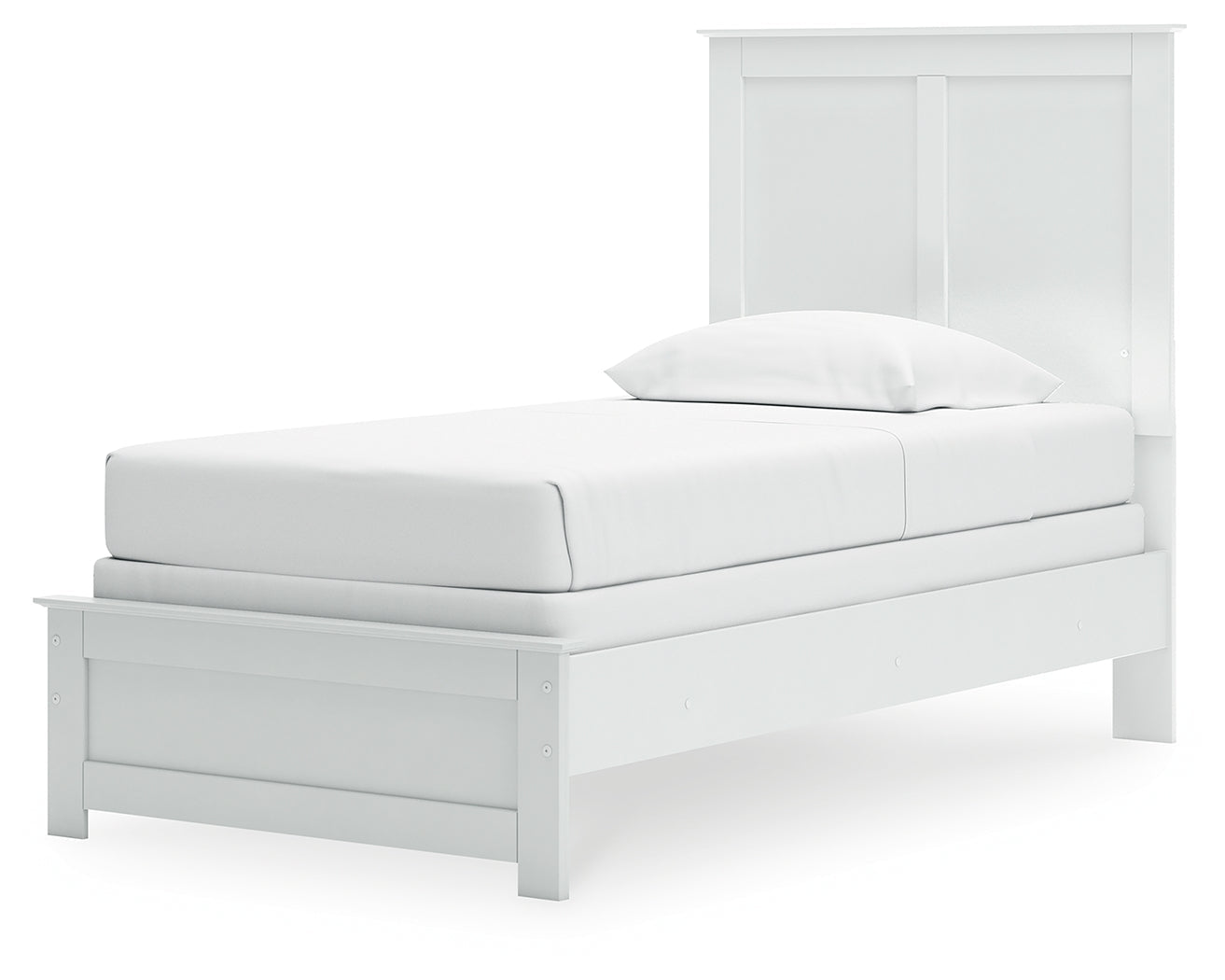 Bostwick Shoals White Twin Panel Youth Bed- Viva Furn