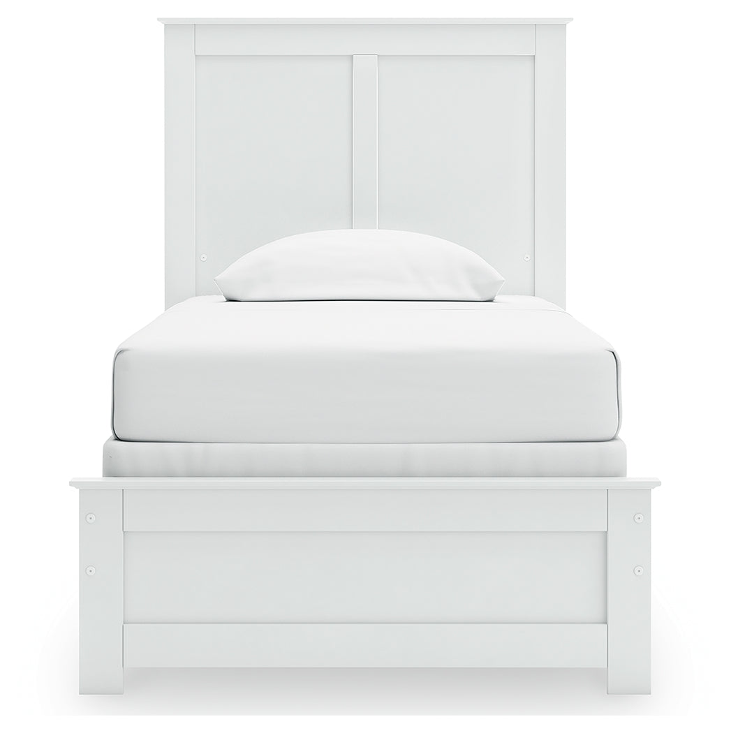 Bostwick Shoals White Twin Panel Youth Bed- Viva Furn