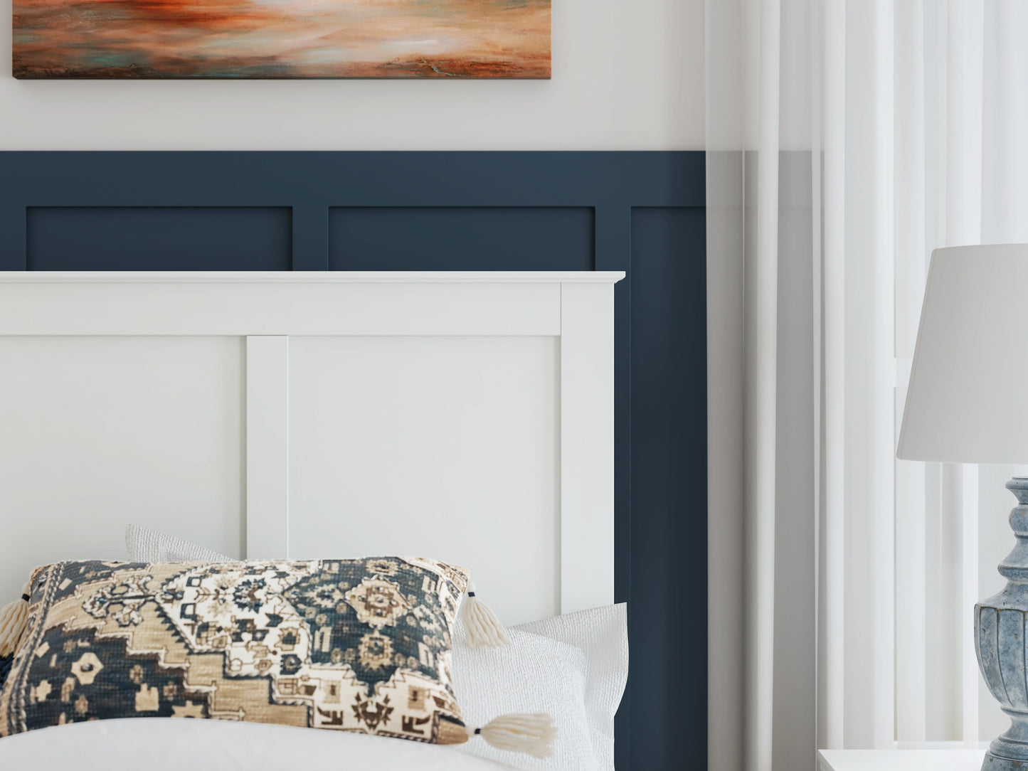 Bostwick Shoals White Twin Panel Youth Bed- Viva Furn