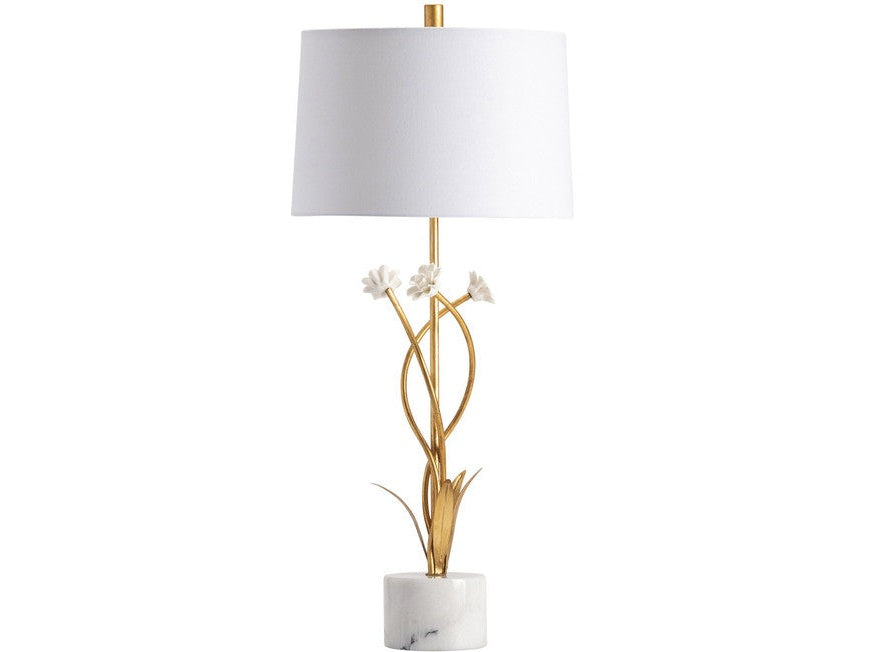 Botanical Garden Gold/White Table Lamp (Set of 2) - Ornate Home
